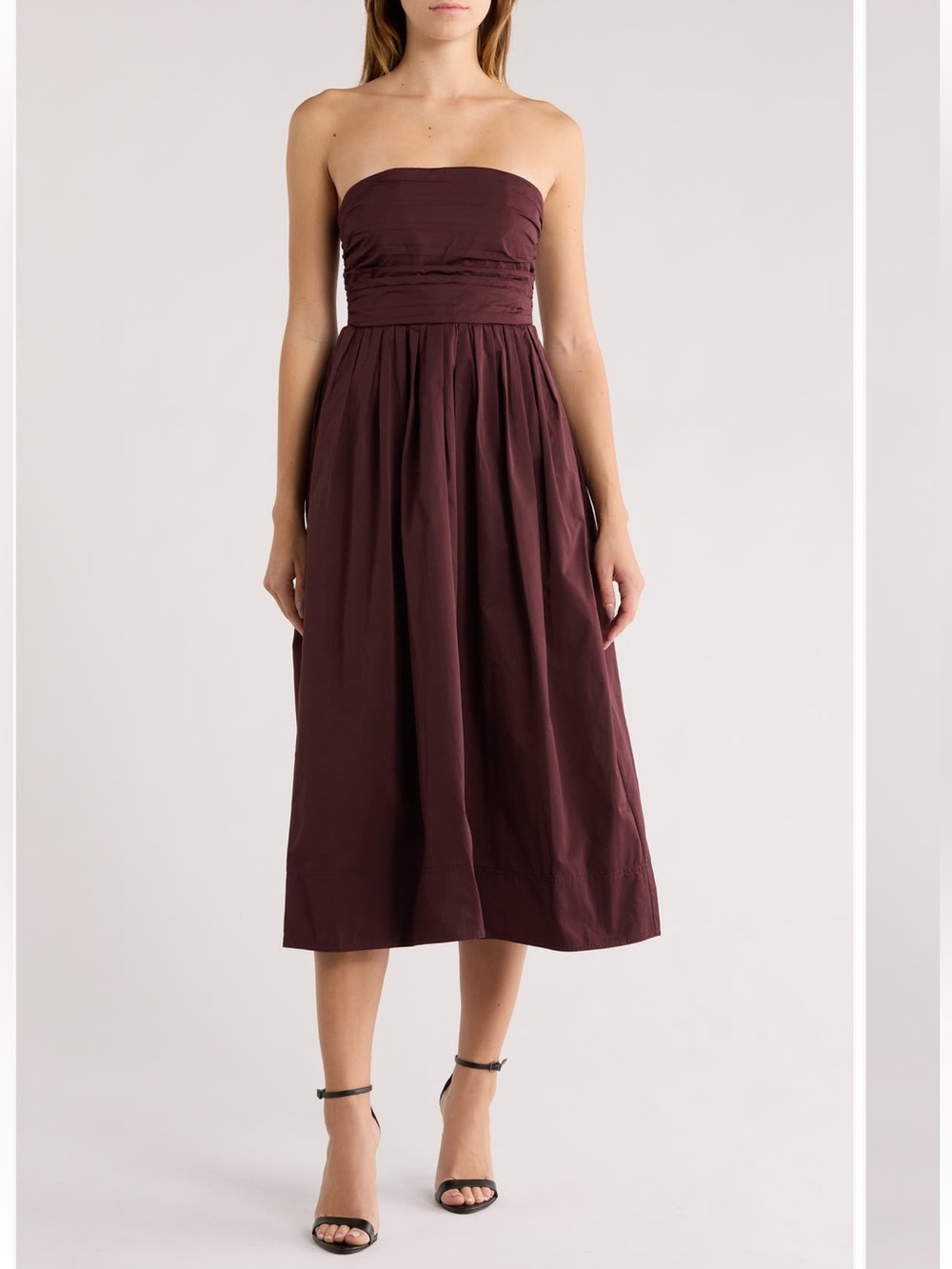 A.L.C. Tate Strapless Cocktail Dress In Chocolate Plum